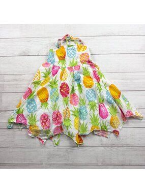 C&C California Kids Girls Pineapple Print Handkerchief Hem Summer Dress 7